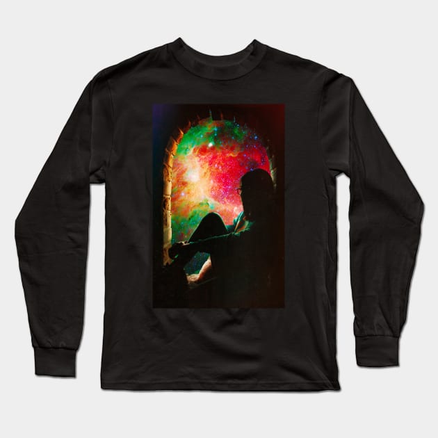 Contemplating Life Long Sleeve T-Shirt by SeamlessOo